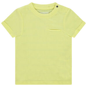 Camiseta manga corta lisa efecto texturizado para bebé niño 