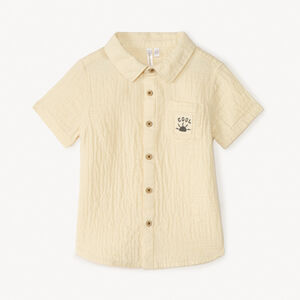 Camisa de manga corta de gasa para bebé niño 