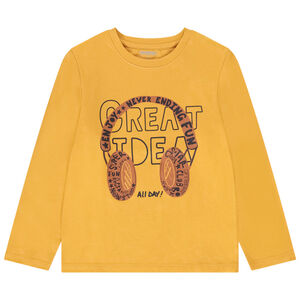 Camiseta de manga larga de jersey con estampado fantasía para niño 