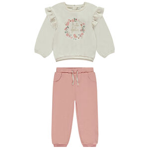 Conjunto de felpa con sudadera bordada para bebé niña  Main Conjunto de felpa con sudadera bordada para bebé niña