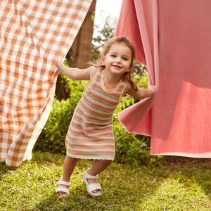 Vestido sin mangas de punto para niña bebé 