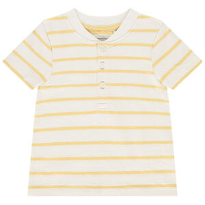 Polo de manga corta rayas con cuello teddy para bebé niño  Main Polo de manga corta rayas con cuello teddy para bebé niño