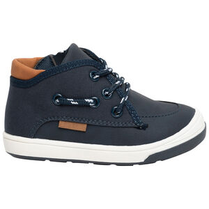 Bottillons bleus à lacets et zip pour bébé garçon 