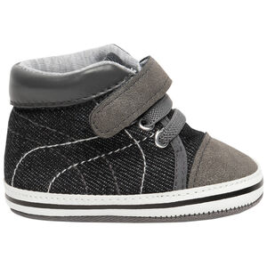 Zapatillas altas de lona con cordones y velcro para bebé niño 