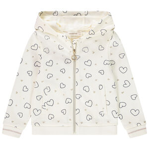 Chaleco con capucha estampado fantasía para niña 