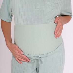 Pantalón de pijama premamá con banda alta 