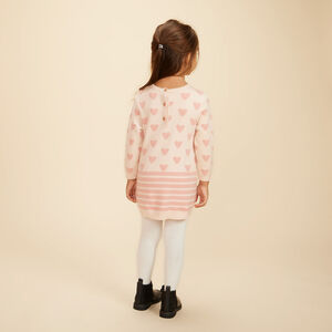 Robe manches longues en tricot jacquard pour bébé fille 