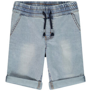 Bermudas efecto jean con cintura elástica para niño 