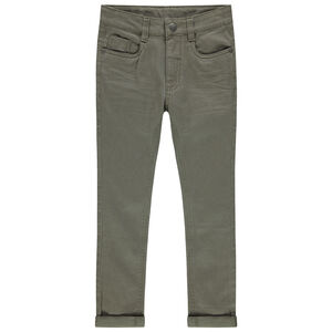 Pantalón con bolsillos liso con efecto desgastado y arrugado Main Pantalón con bolsillos liso con efecto desgastado y arrugado