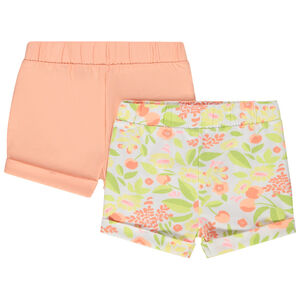 Pack de 2 shorts de jersey para bebé niña 