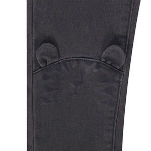 Vaqueros lisos con estampado de tigre y orejas en relieve para bebé niño 