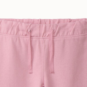 Conjunto chándal felpa lisa con estampado de flor para niña 