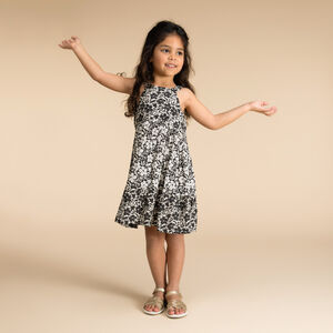 Vestido sin mangas estampado Hibiscus para niña  Main Vestido sin mangas estampado Hibiscus para niña