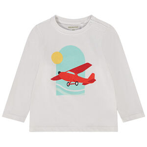 Camiseta de manga larga con estampado divertido para bebé niño 