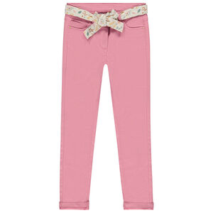 Pantalón slim con cinturilla estampada para niña  Main Pantalón slim con cinturilla estampada para niña