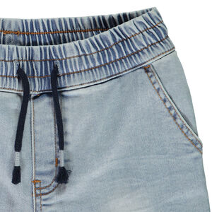 Bermudas efecto jean con cintura elástica para niño 