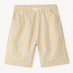 Short de tela a rayas para niño 