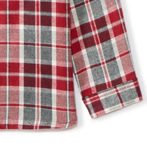 Camisa de manga larga de cuadros con capucha para bebé niño 