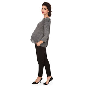 Jersey de premamá de lúrex con espalda cruzada 