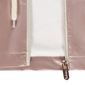 Chubasquero de tela efecto metalizado con forro de terciopelo para bebé niña 