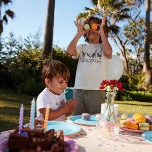 Camiseta de manga corta con estampado divertido para niño 