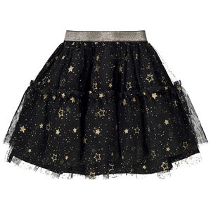 Falda corta de tul estampada con estrellas para bebé niña 