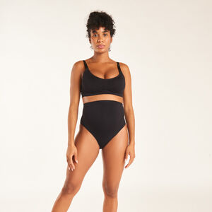 Braga premamá de talle alto sin costuras en microfibra 