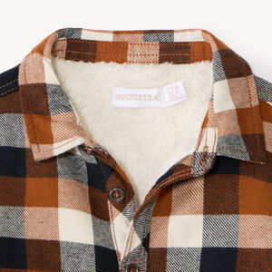 Sobrecamisa de franela con estampado de cuadros para bebé niño 