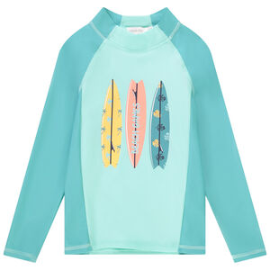 T-shirt anti-UV SPF 50+ print planches de surf pour garçon 