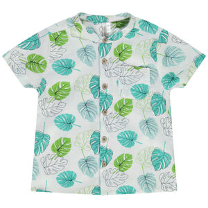 Chemises manches courtes imprimé feuillage pour bébé garçon 