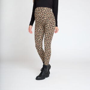 Leggings de embarazo con banda alta estampada de leopardo 