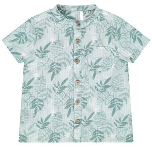 Camiseta manga corta estampado hojas para bebé niño 