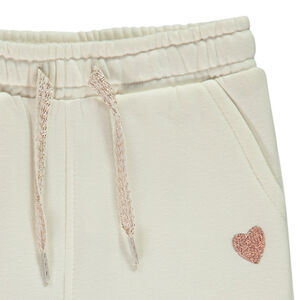 Pantalón jogging de felpa con corazón bordado en lurex para bebé niña  Main Pantalón jogging de felpa con corazón bordado en lurex para bebé niña