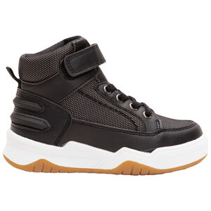 Zapatillas altas con cordones elásticos y velcro para niño. 