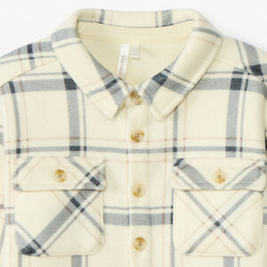 Sobrecamisa de felpa con estampado de cuadros para bebé niño 