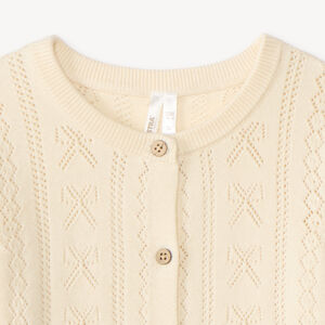 Chaqueta de punto calada para niña bebé 