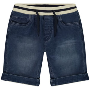 Bermuda efecto vaquero con cintura elástica a rayas para niño 