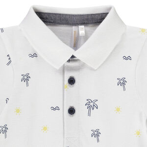 Polo de manga corta estampado palmeras para bebé niño 