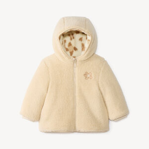 Chaqueta reversible de sherpa para bebé niña 