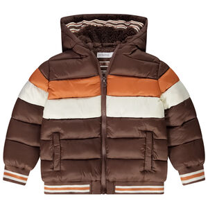 Chaqueta acolchada efecto color block forrada en sherpa para niño 