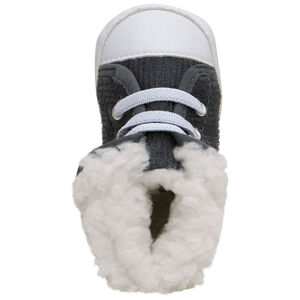 Zapatillas acanaladas con dobladillo de pelo falso  