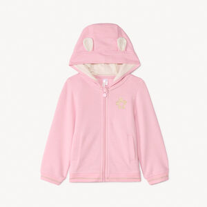 Chaleco de felpa con capucha divertida para niña. 