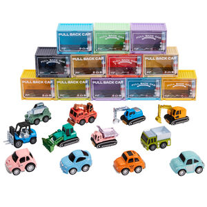 Vehículo miniatura a fricción Tractor azul/negro 