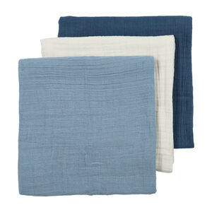 Pack de 3 muselinas 70x70cm - Azul 