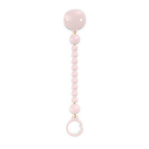 Sujetachupetes con pinza y bolitas silicona Colour Essence rosa claro 