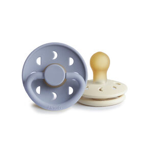 PACK 2 CHUPETES BLOCK LATEX MOON PHASE POWDER BLUE/CREAM 0+ 