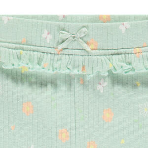 Caleón largo con volantes y estampado fantasía para niña 