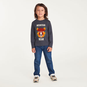 Camiseta de manga larga para niño con estampado de bouclete divertido. 