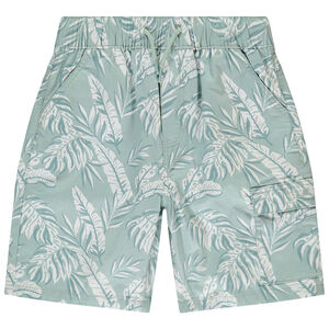 Bermuda de tela con estampado exótico para niño 