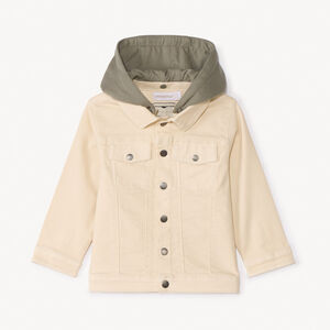 Chaqueta de mezclilla con capucha desmontable para bebé niño 